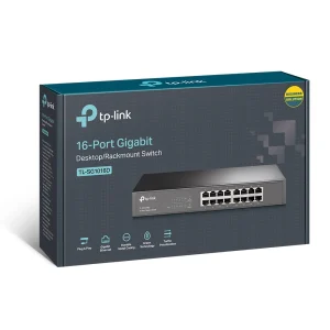 Network Switch 16 Port 100/1000 Mbps Gigabit TP Link Unmanaged Desktop (TL-SG1016D)